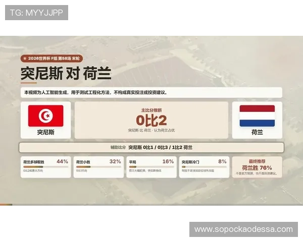2026年世界杯突尼斯对荷兰比赛电脑预测：胜负概率、比分预测与战术分析